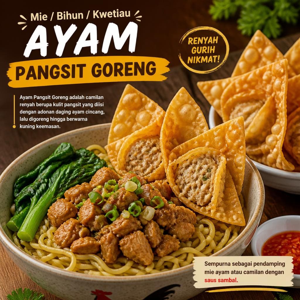 Ayam Pangsit Goreng dari kategori mie bihun kwetiau ayam Gopek House